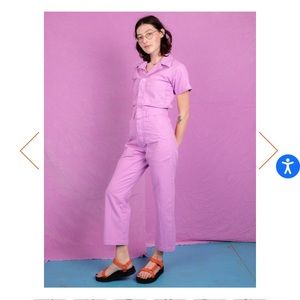 Big Bud Press Short Sleeved Lilac Jumpsuit
